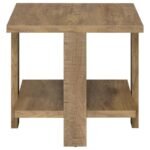DAWN 3-PIECE ROUND COFFEE AND END TABLE SET MANGO BROWN - Image 5