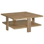 DAWN 3-PIECE ROUND COFFEE AND END TABLE SET MANGO BROWN - Image 6
