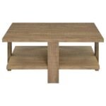 DAWN 3-PIECE ROUND COFFEE AND END TABLE SET MANGO BROWN - Image 7