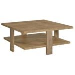 DAWN SQUARE ENGINEERED WOOD COFFEE TABLE MANGO BROWN