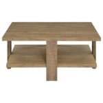 DAWN SQUARE ENGINEERED WOOD COFFEE TABLE MANGO BROWN - Image 3