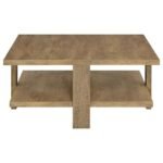 DAWN SQUARE ENGINEERED WOOD COFFEE TABLE MANGO BROWN - Image 4