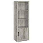 BURKE 3-SHELF ENGINEERED WOOD MEDIA TOWER GREY DRIFTWOOD