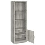 BURKE 3-SHELF ENGINEERED WOOD MEDIA TOWER GREY DRIFTWOOD - Image 3