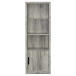BURKE 3-SHELF ENGINEERED WOOD MEDIA TOWER GREY DRIFTWOOD - Image 4