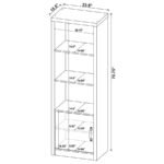 BURKE 3-SHELF ENGINEERED WOOD MEDIA TOWER GREY DRIFTWOOD - Image 9