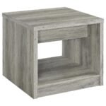 FELIX 2-PIECE COFFEE AND END TABLE SET GREY DRIFTWOOD - Image 7