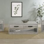 FELIX 3-PIECE COFFEE AND END TABLE SET GREY DRIFTWOOD
