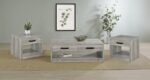 FELIX 3-PIECE COFFEE AND END TABLE SET GREY DRIFTWOOD