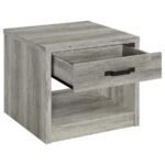 FELIX 3-PIECE COFFEE AND END TABLE SET GREY DRIFTWOOD - Image 4