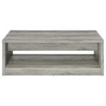 FELIX 2-DRAWER ENGINEERED WOOD COFFEE TABLE GREY DRIFTWOOD - Image 6