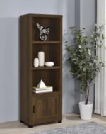 SACHIN 3-SHELF ENGINEERED WOOD MEDIA TOWER DARK PINE - Image 2