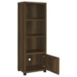 SACHIN 3-SHELF ENGINEERED WOOD MEDIA TOWER DARK PINE - Image 3