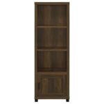 SACHIN 3-SHELF ENGINEERED WOOD MEDIA TOWER DARK PINE - Image 4