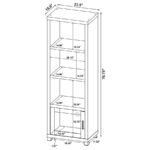 SACHIN 3-SHELF ENGINEERED WOOD MEDIA TOWER DARK PINE - Image 8