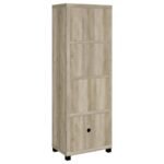 SACHIN 3-SHELF ENGINEERED WOOD MEDIA TOWER DISTRESSED PINE - Image 6