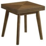WESTERLY SQUARE WOOD SIDE END TABLE WALNUT BROWN
