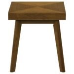 WESTERLY SQUARE WOOD SIDE END TABLE WALNUT BROWN - Image 3