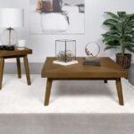 WESTERLY 2-PIECE SQUARE COFFEE AND END TABLE SET WALNUT