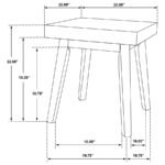 WESTERLY 2-PIECE SQUARE COFFEE AND END TABLE SET WALNUT - Image 11