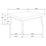 WESTERLY SQUARE WOOD COFFEE TABLE WALNUT BROWN - Image 7