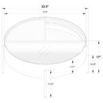 OZELLA 2-PIECE ROUND COFFEE AND END TABLE SET SANDY BLACK - Image 10