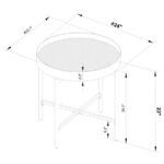 OZELLA 2-PIECE ROUND COFFEE AND END TABLE SET SANDY BLACK - Image 11