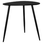 ODESSA TRIANGULAR SOLID WOOD END TABLE BLACK - Image 4