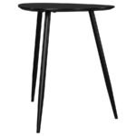 ODESSA TRIANGULAR SOLID WOOD END TABLE BLACK - Image 6