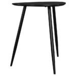 ODESSA TRIANGULAR SOLID WOOD END TABLE BLACK - Image 8