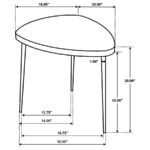 ODESSA TRIANGULAR SOLID WOOD END TABLE BLACK - Image 11