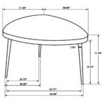 ODESSA 2-PIECE TRIANGULAR COFFEE AND END TABLE SET BLACK - Image 11