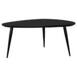 ODESSA TRIANGULAR SOLID WOOD COFFEE TABLE BLACK - Image 4