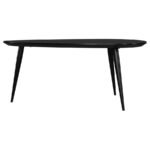 ODESSA TRIANGULAR SOLID WOOD COFFEE TABLE BLACK - Image 5