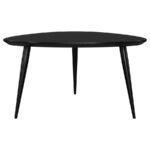 ODESSA TRIANGULAR SOLID WOOD COFFEE TABLE BLACK - Image 7