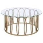 MONETT 2-PIECE COFFEE AND END TABLE SET CHOCOLATE CHROME - Image 4