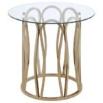 MONETT 3-PIECE COFFEE AND END TABLE SET CHOCOLATE CHROME - Image 3