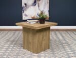 DEVAR SQUARE ENGINEERED WOOD END TABLE MANGO BROWN - Image 2