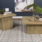 DEVAR 2-PIECE SQUARE COFFEE AND END TABLE SET MANGO