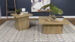 DEVAR 2-PIECE SQUARE COFFEE AND END TABLE SET MANGO