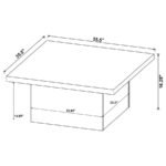 DEVAR SQUARE ENGINEERED WOOD COFFEE TABLE MANGO BROWN - Image 6