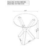 KENZIE ROUND TEMPERED GLASS TOP END SIDE TABLE CHROME - Image 6