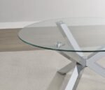 KENZIE 2-PIECE ROUND COFFEE AND END TABLE SET CHROME - Image 9