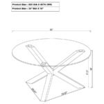 KENZIE 2-PIECE ROUND COFFEE AND END TABLE SET CHROME - Image 11