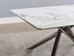 CARVELL SQUARE SINTERED STONE END SIDE TABLE MIRAGE WHITE - Image 4