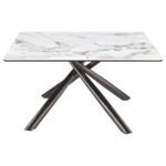 CARVELL SQUARE SINTERED STONE TOP COFFEE TABLE MIRAGE WHITE - Image 3
