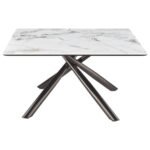 CARVELL SQUARE SINTERED STONE TOP COFFEE TABLE MIRAGE WHITE - Image 5