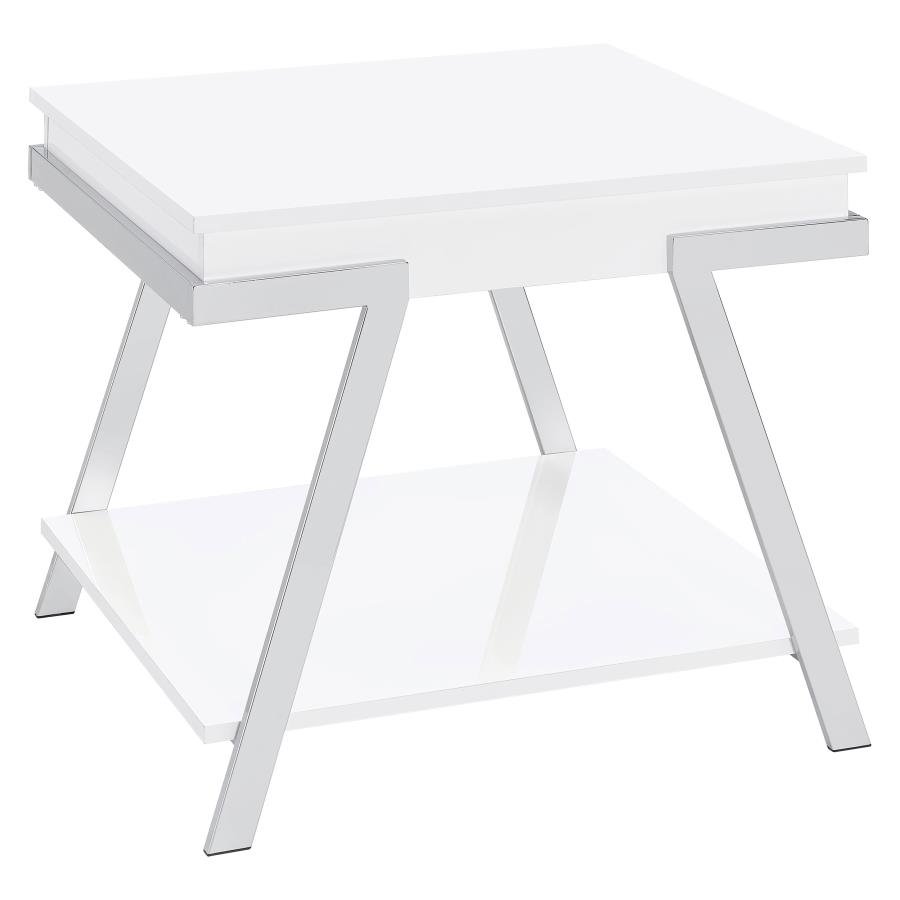 708157_02x900.jpg MARCIA RECTANGULAR SIDE END TABLE WHITE HIGH GLOSS - Image 1