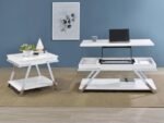 MARCIA RECTANGULAR SIDE END TABLE WHITE HIGH GLOSS - Image 8