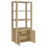 LAURELTON 3-PIECE ENTERTAINMENT CENTER TV STAND LIGHT OAK - Image 11